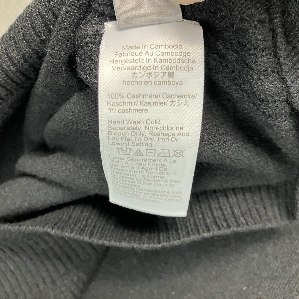J Crew Cashmere Blouson Sweater Womens XS Black Sleeve Crewneck Relaxed CT389 - Picture 8 of 12